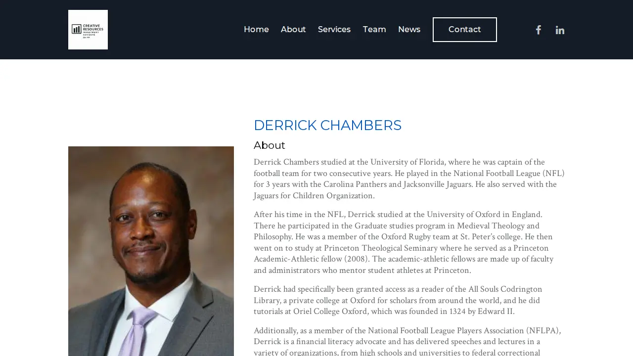 Creative Resources Investment Advisors, LLC. page