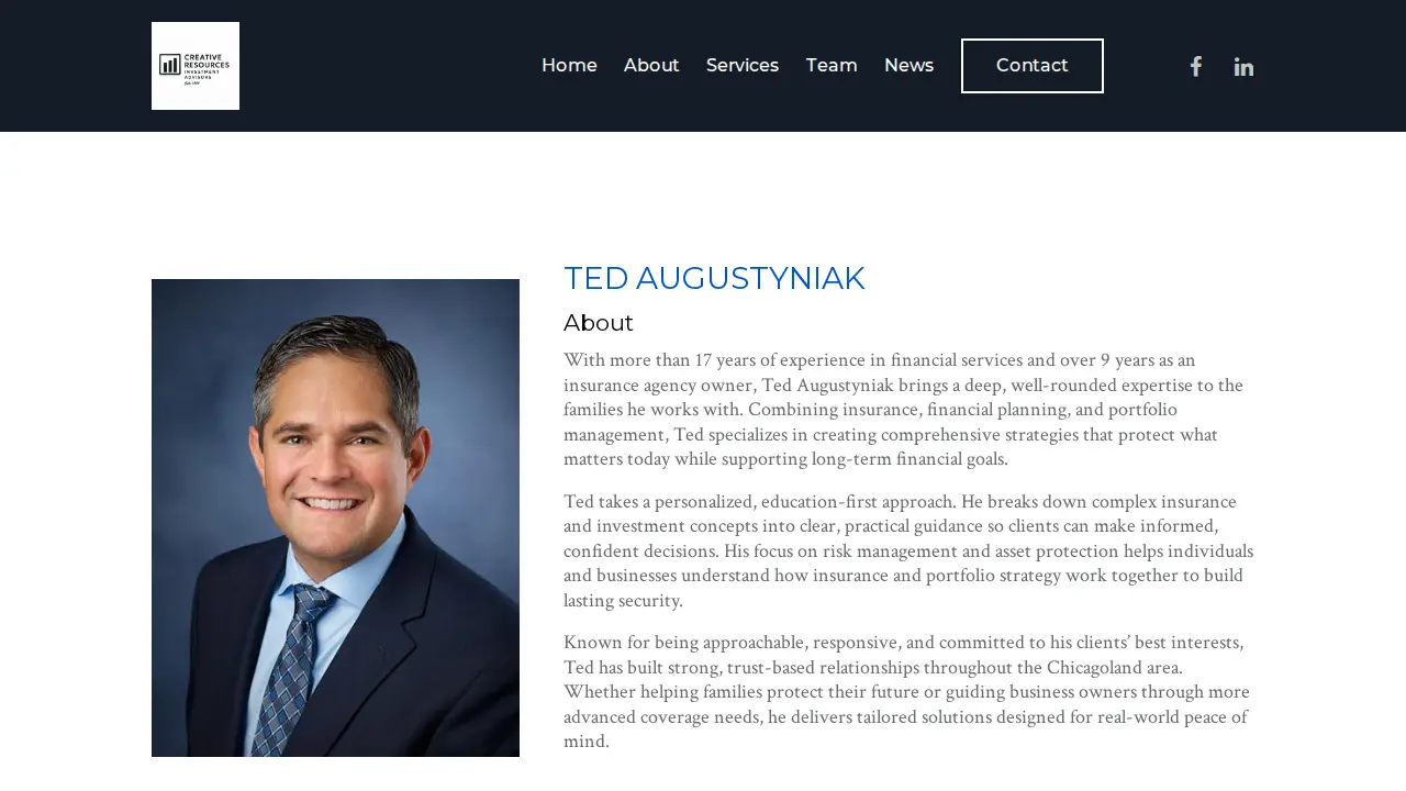 Creative Resources Investment Advisors, LLC. page