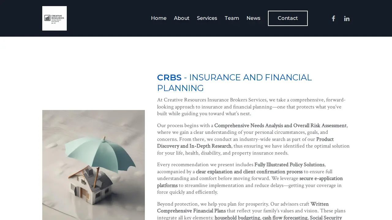 Creative Resources Investment Advisors, LLC. page