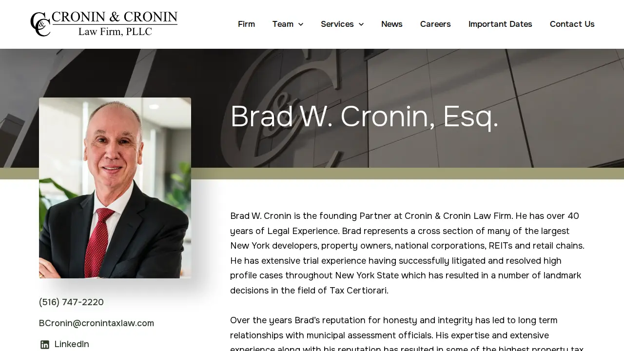 Cronin & Cronin Law Firm page