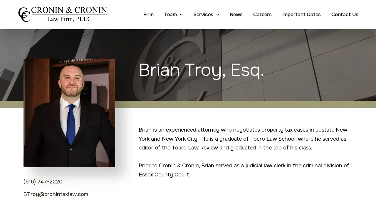 Cronin & Cronin Law Firm page