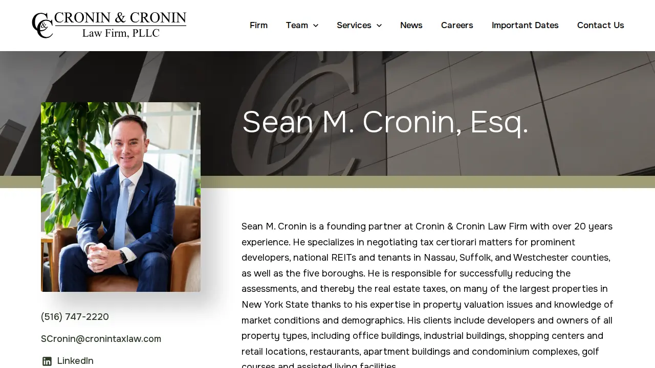Cronin & Cronin Law Firm page