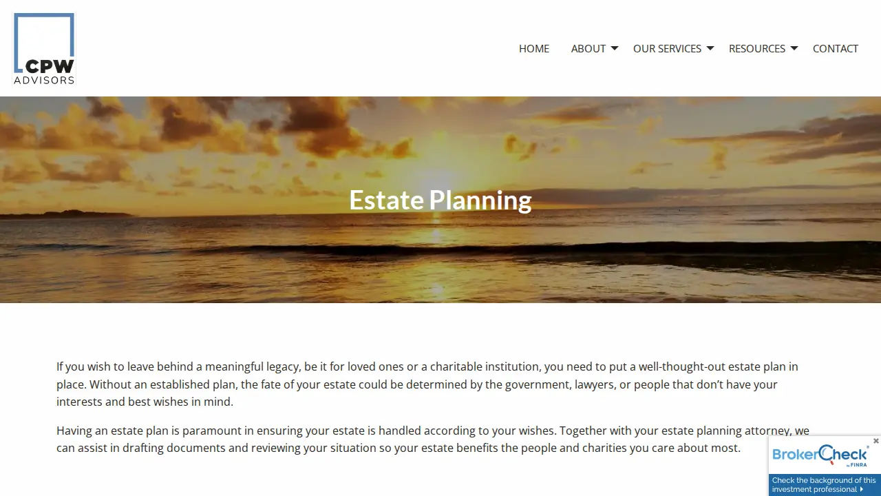 Crosby Private Wealth Advisors page