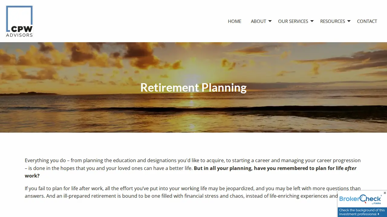Crosby Private Wealth Advisors page