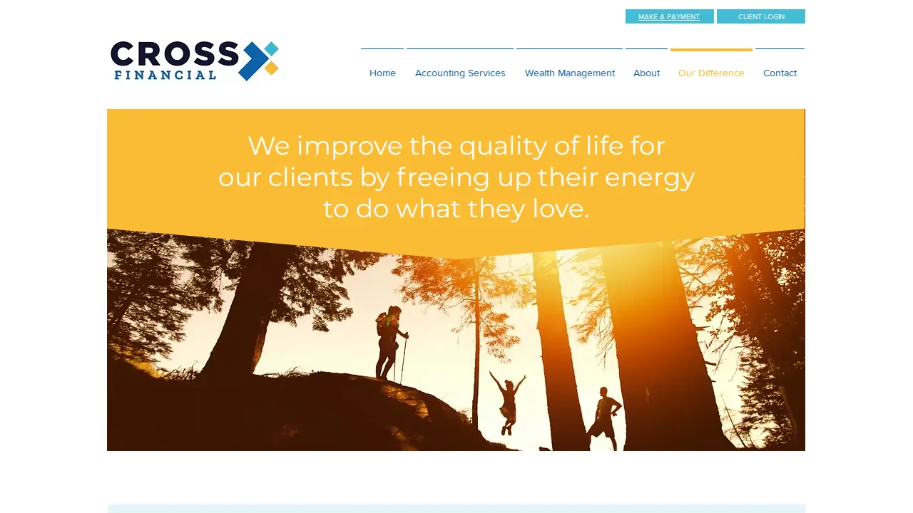 Cross Financial page