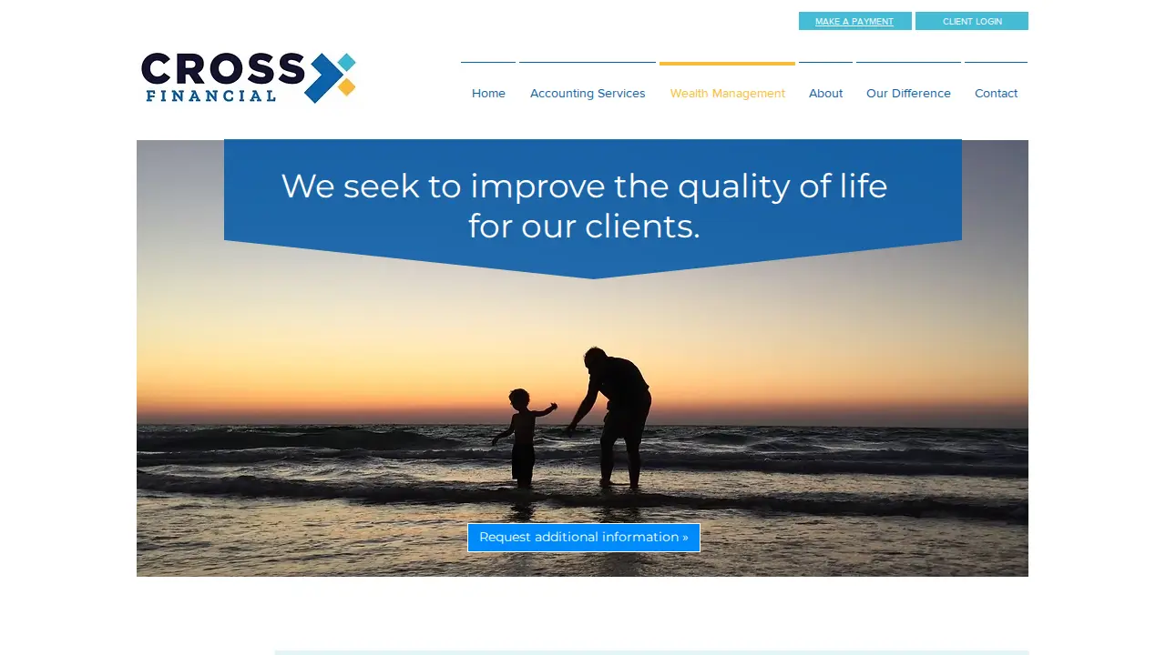 Cross Financial page