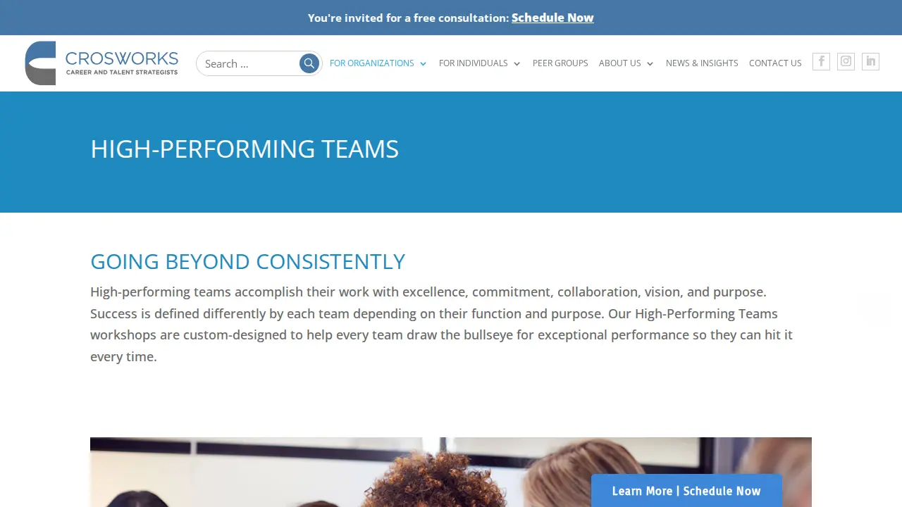 Crosworks Career & Talent Strategists page