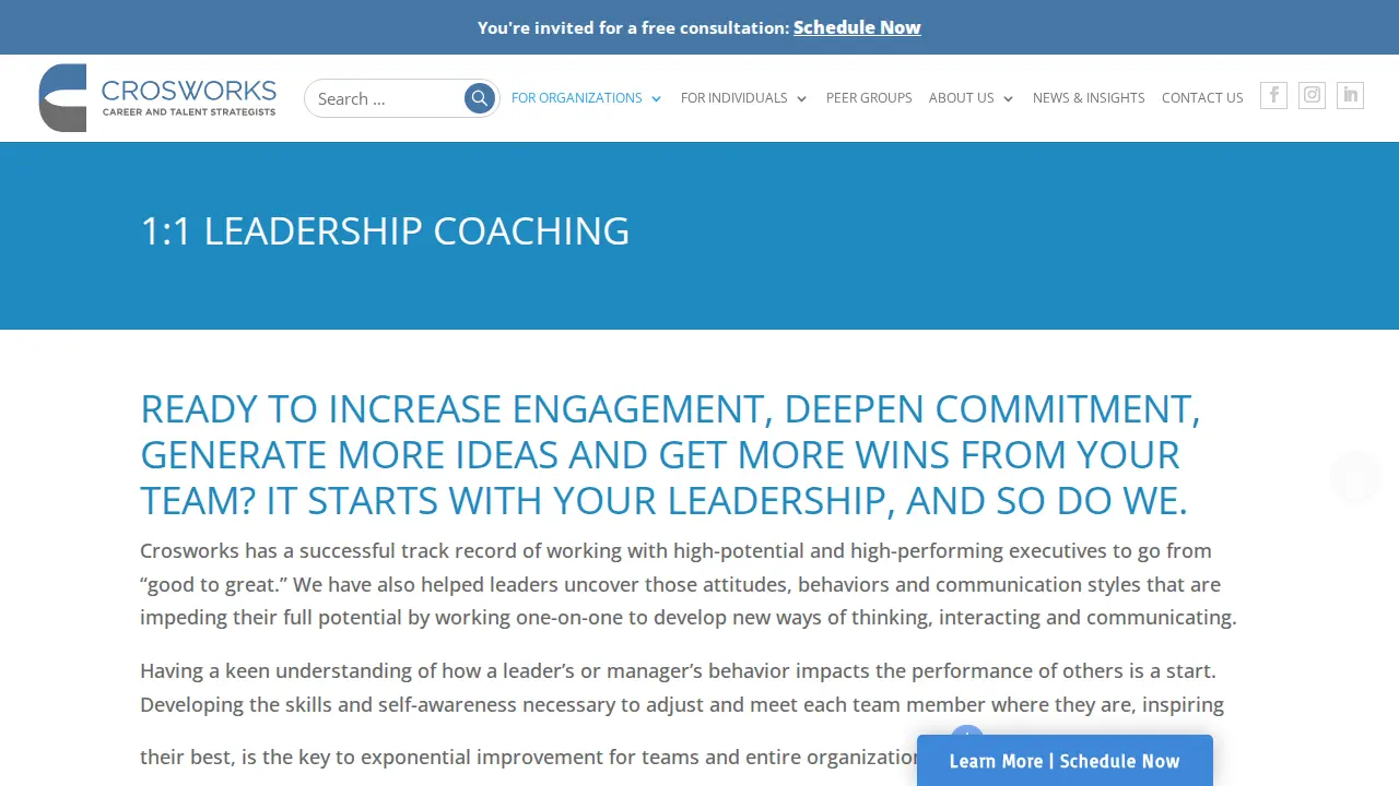 Crosworks Career & Talent Strategists page