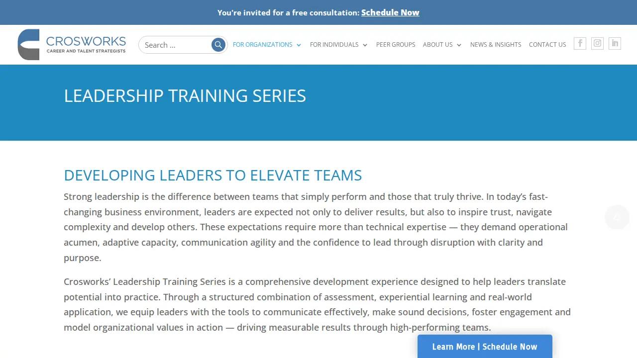 Crosworks Career & Talent Strategists page
