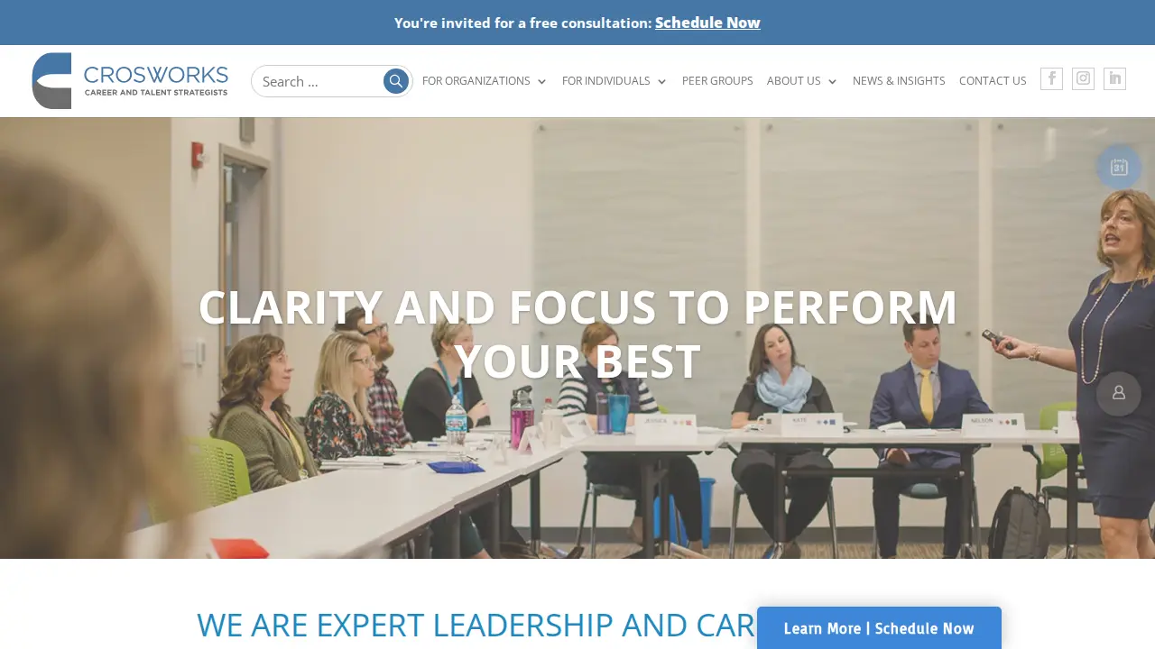 Crosworks Career & Talent Strategists website