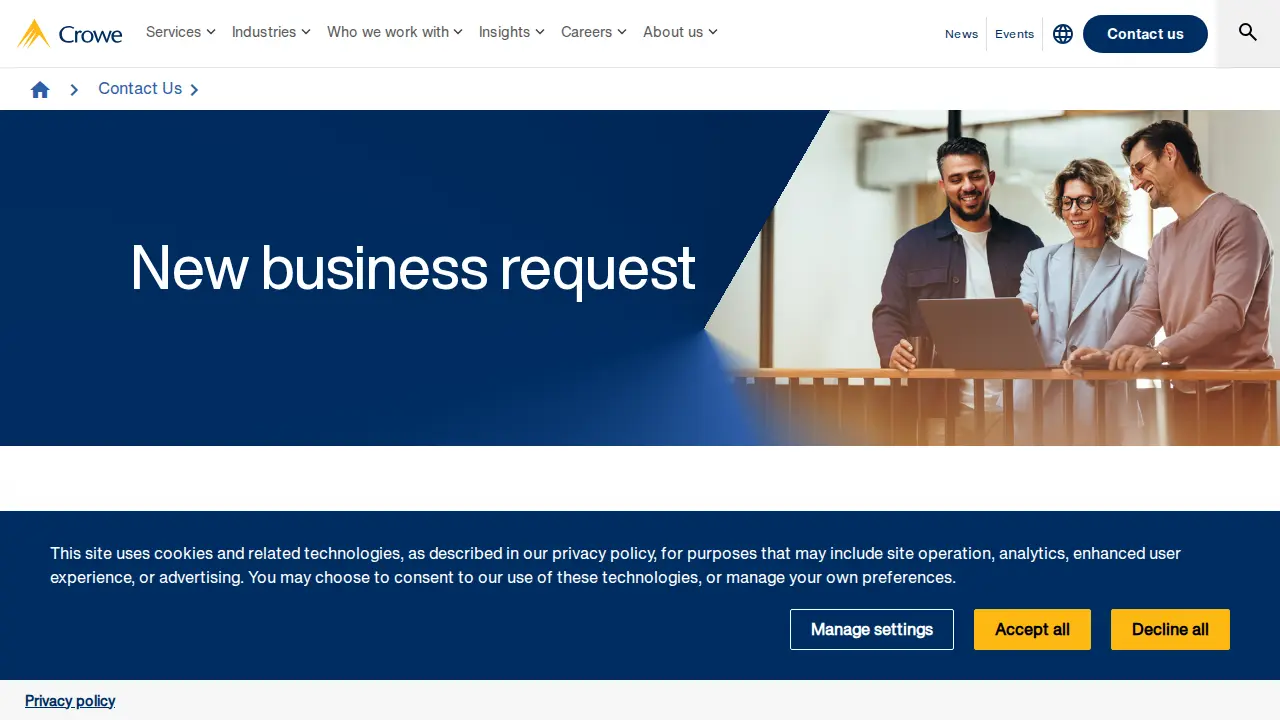 CCW Business Solutions Crowe UK page