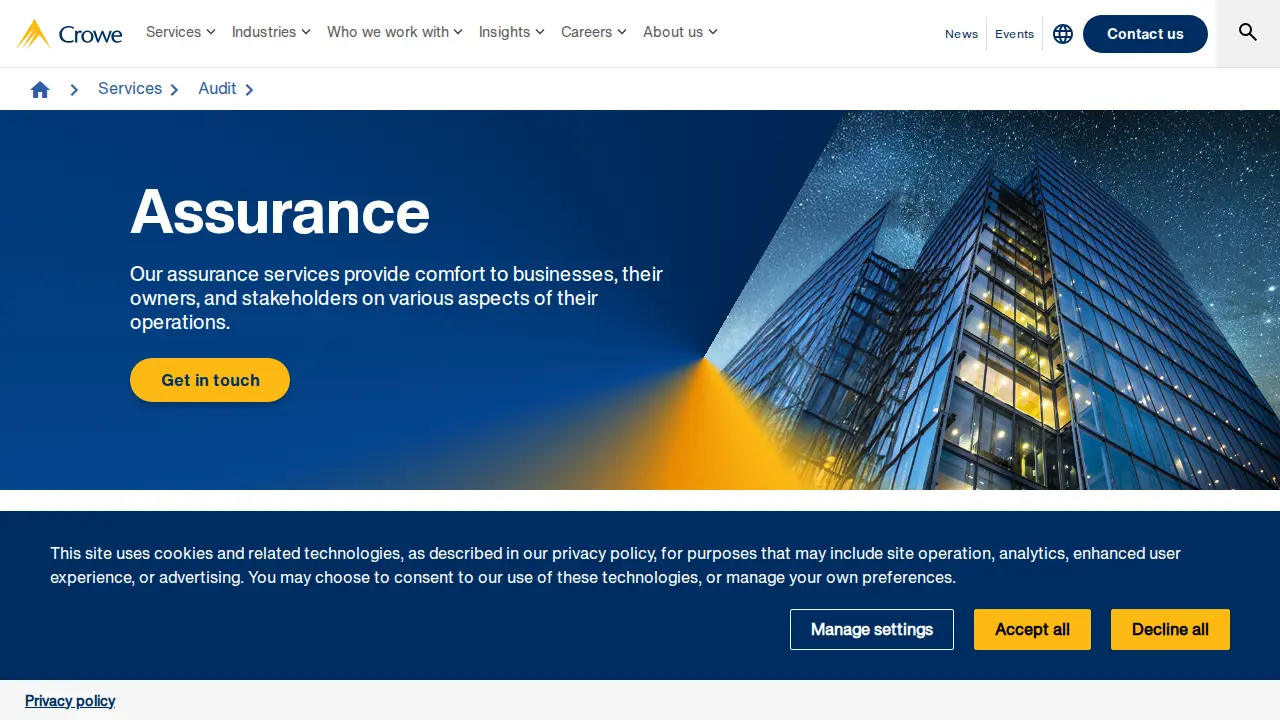 CCW Business Solutions Crowe UK page