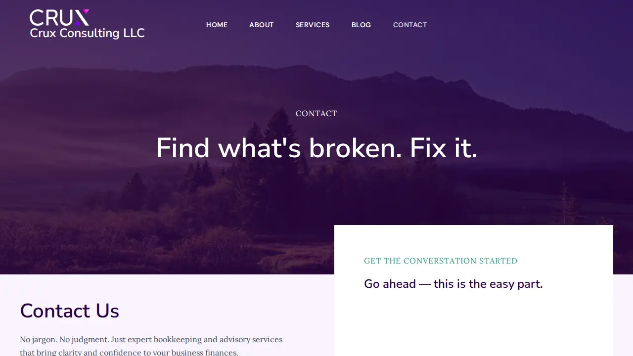 Crux Consulting LLC page