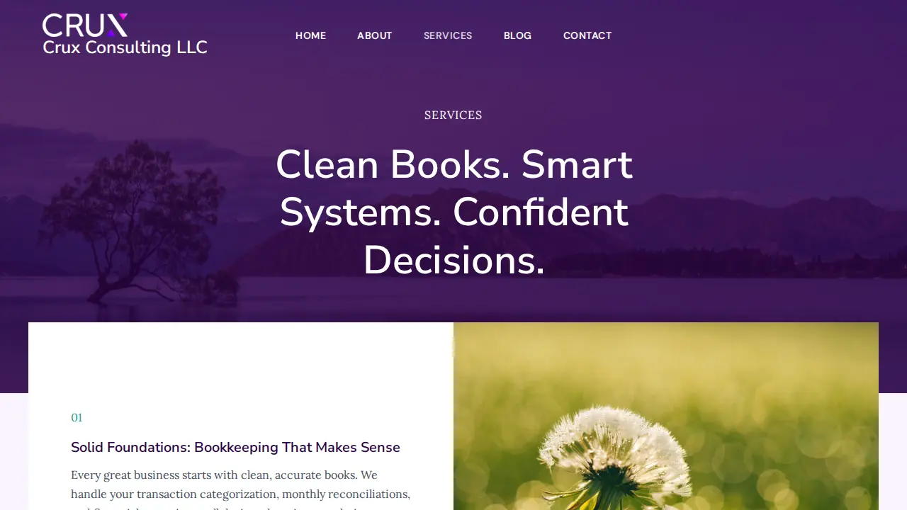 Crux Consulting LLC page