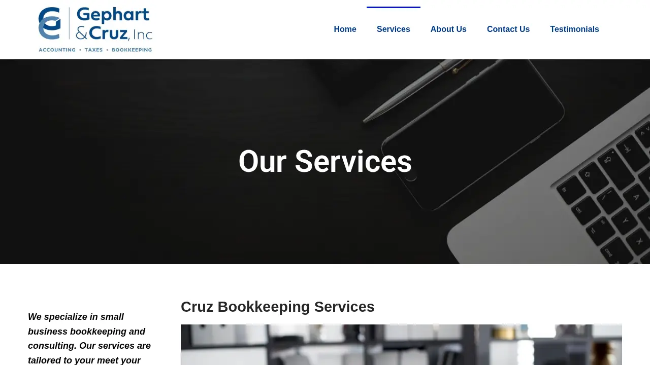 Gephart & Cruz Inc page