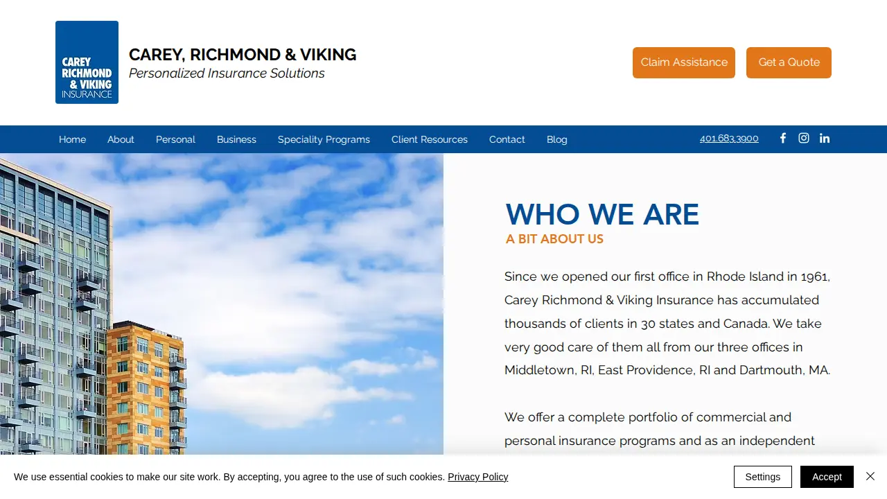 Carey, Richmond & Viking Insurance page