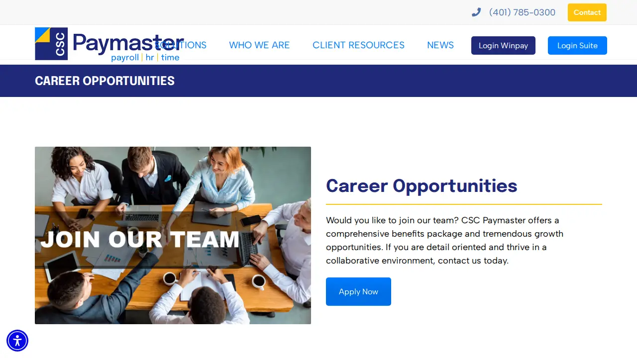CSC Paymaster page
