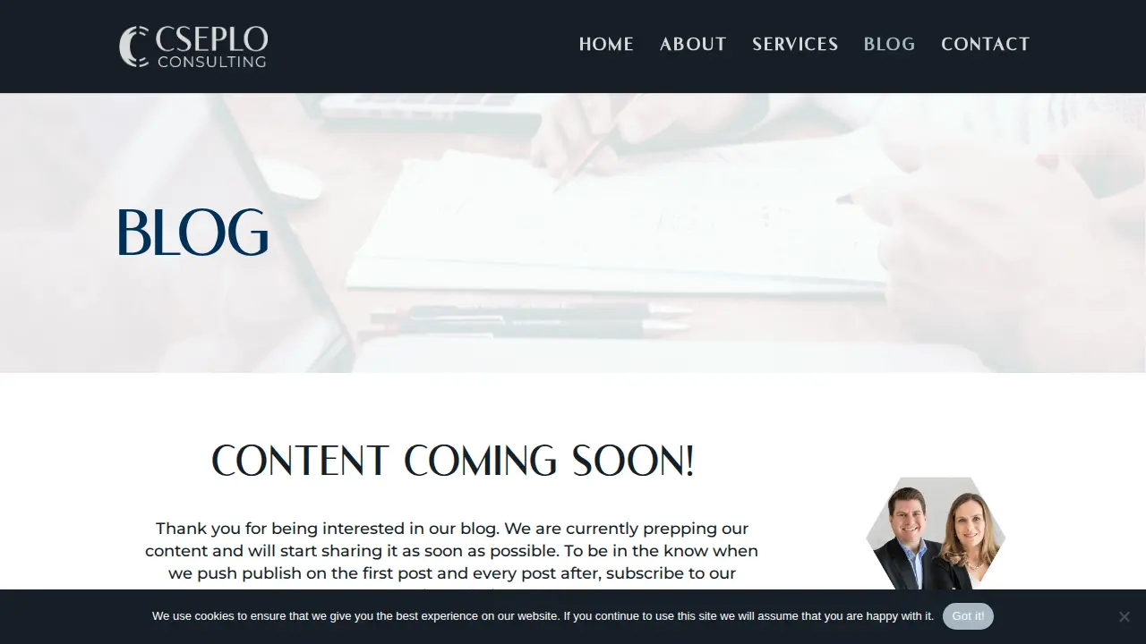 Cseplo Consulting page