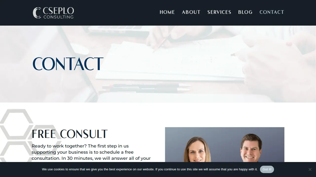 Cseplo Consulting page