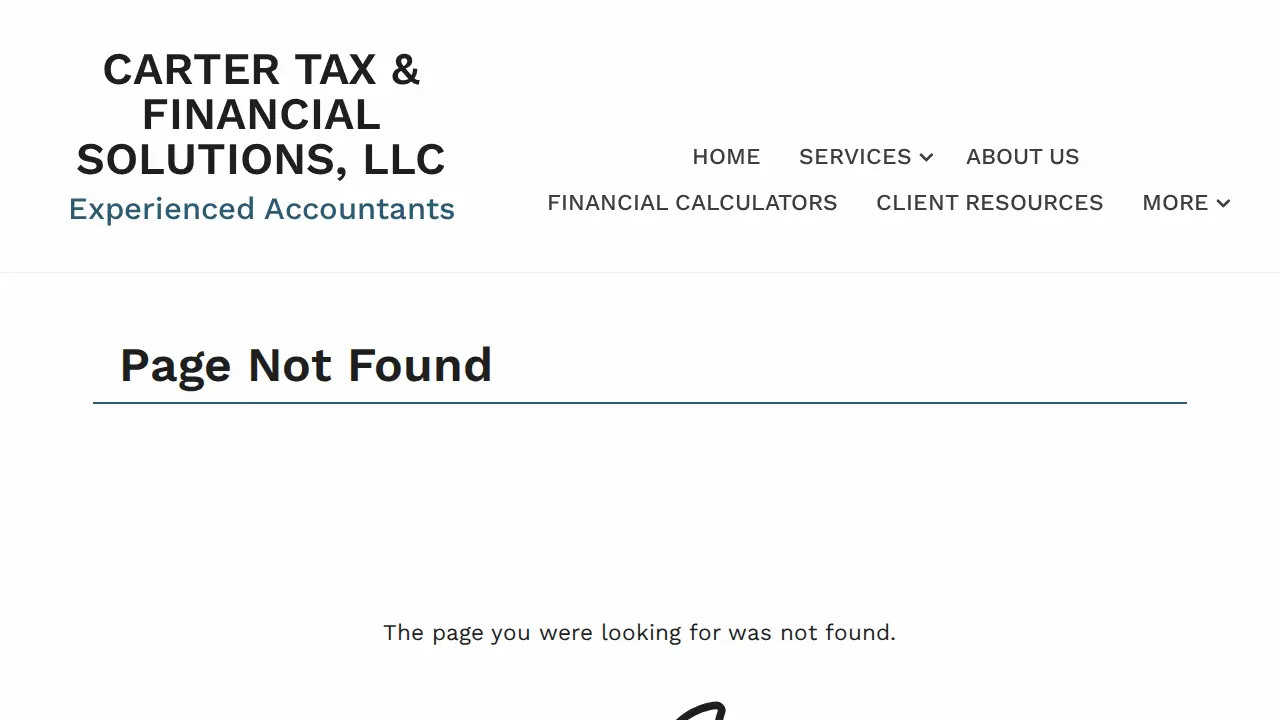 Carter Tax & Finanical Solutions page