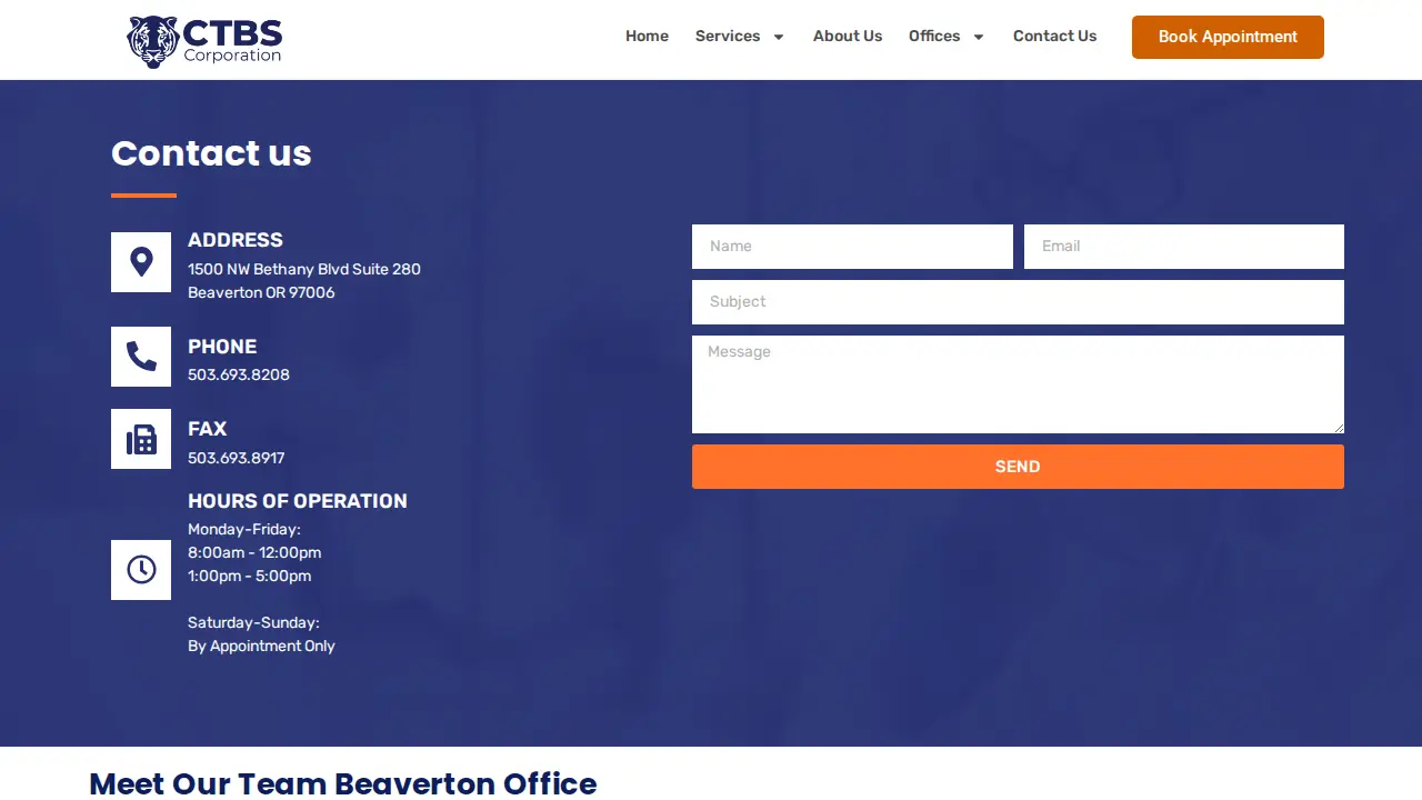 CTBS Corporation Dba Correa Consulting Services page