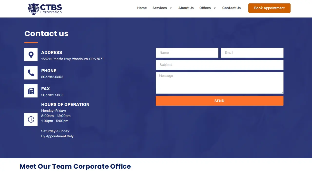 CTBS Corporation Dba Correa Consulting Services page