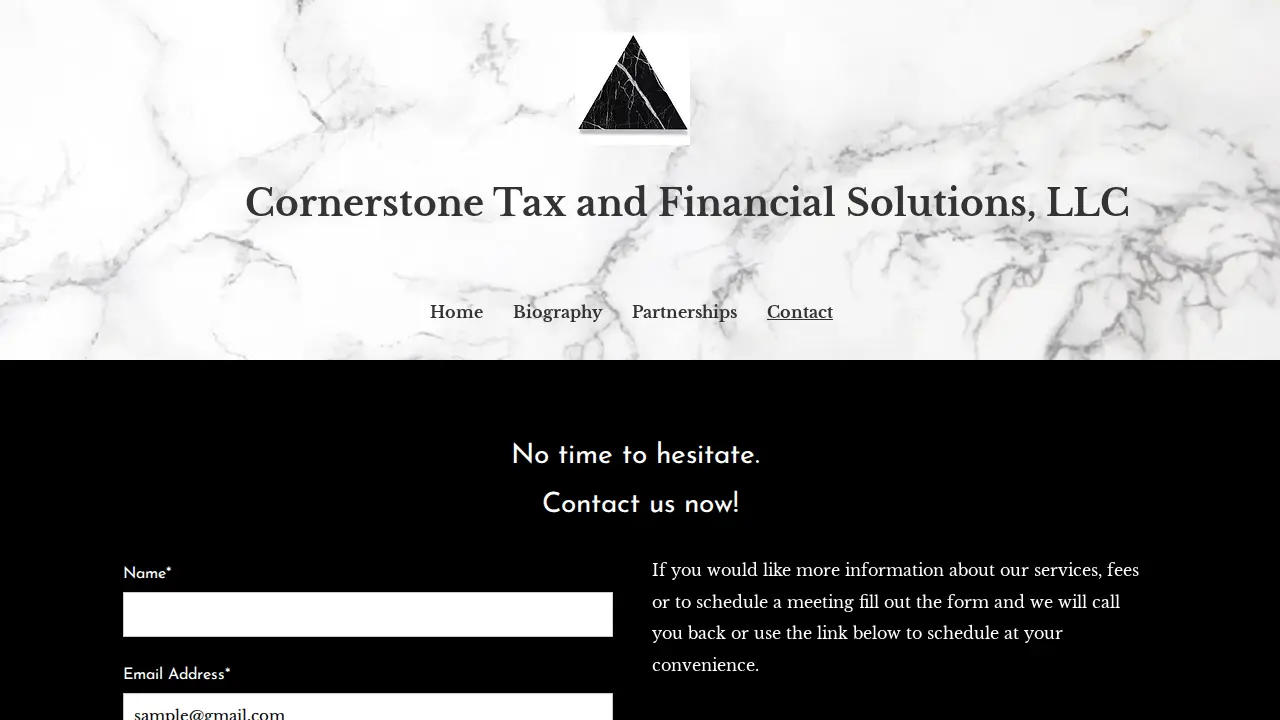 cornerstonetaxandfinancialsolutions website