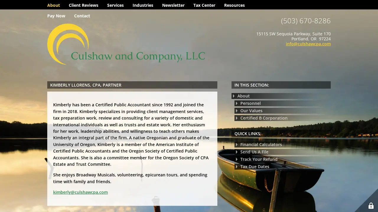 Culshaw and Company, LLC page