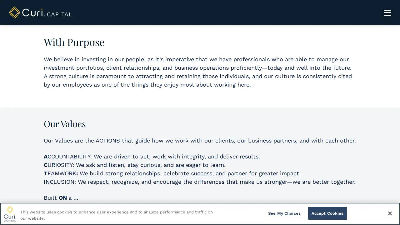 Curi Capital page