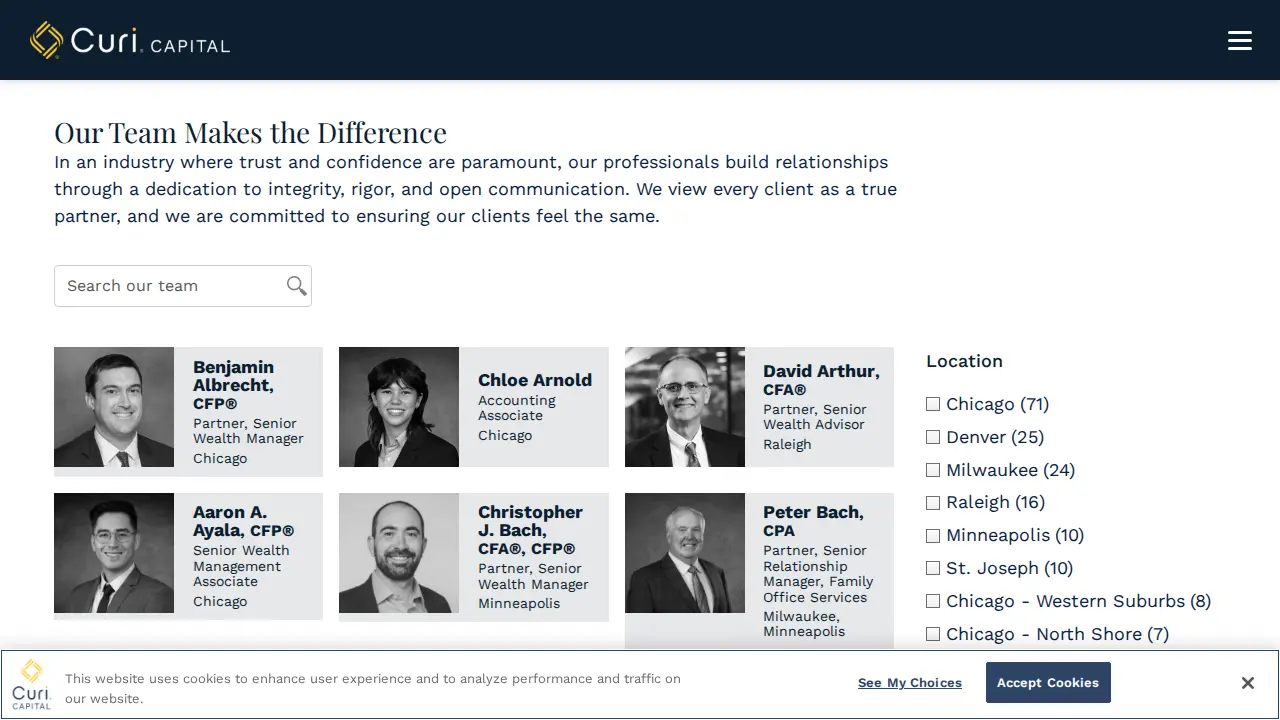 Curi Capital page