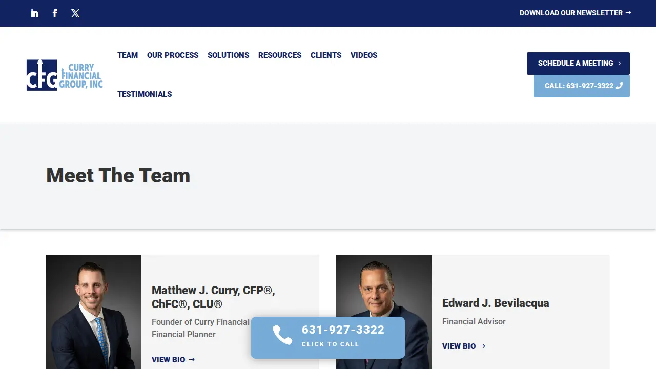 Curry Financial Group, Inc. - Matthew Curry, CFP®, ChFC®, CLU® page