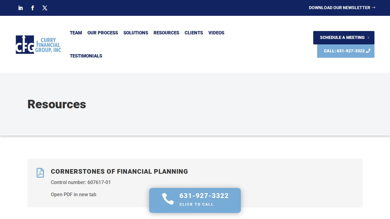 Curry Financial Group, Inc. - Matthew Curry, CFP®, ChFC®, CLU® page