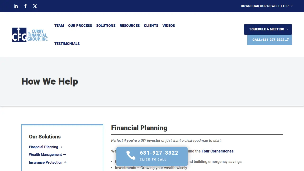 Curry Financial Group, Inc. - Matthew Curry, CFP®, ChFC®, CLU® page