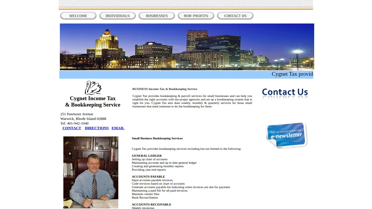Cygnet Tax page