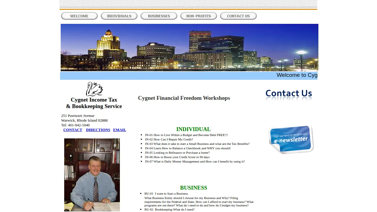 Cygnet Tax page