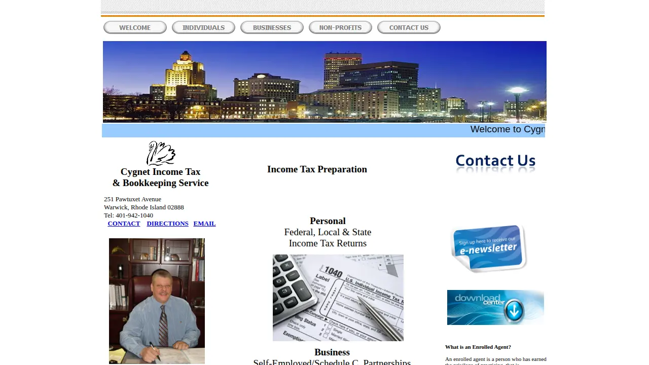 Cygnet Tax page