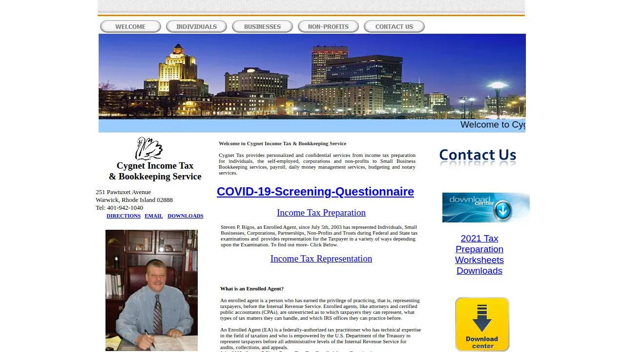 Cygnet Tax page