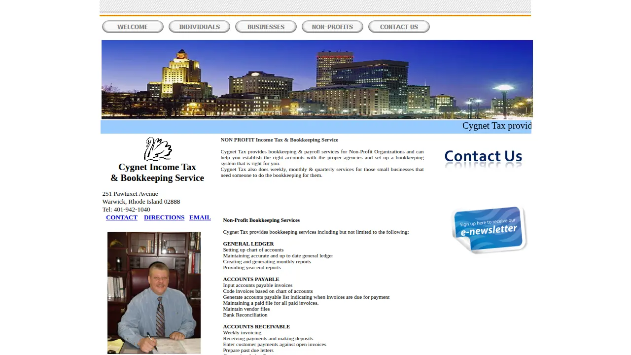 Cygnet Tax page