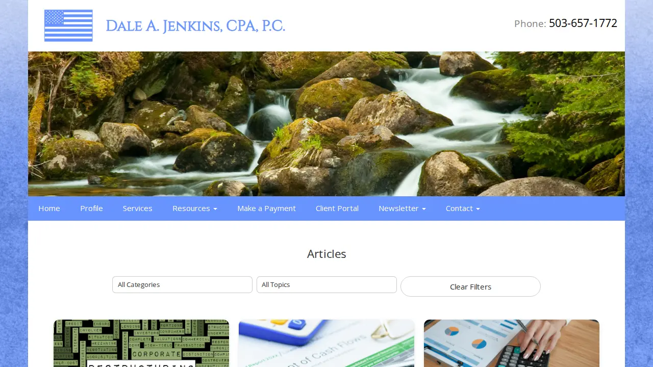 Dale A. Jenkins CPA PC page