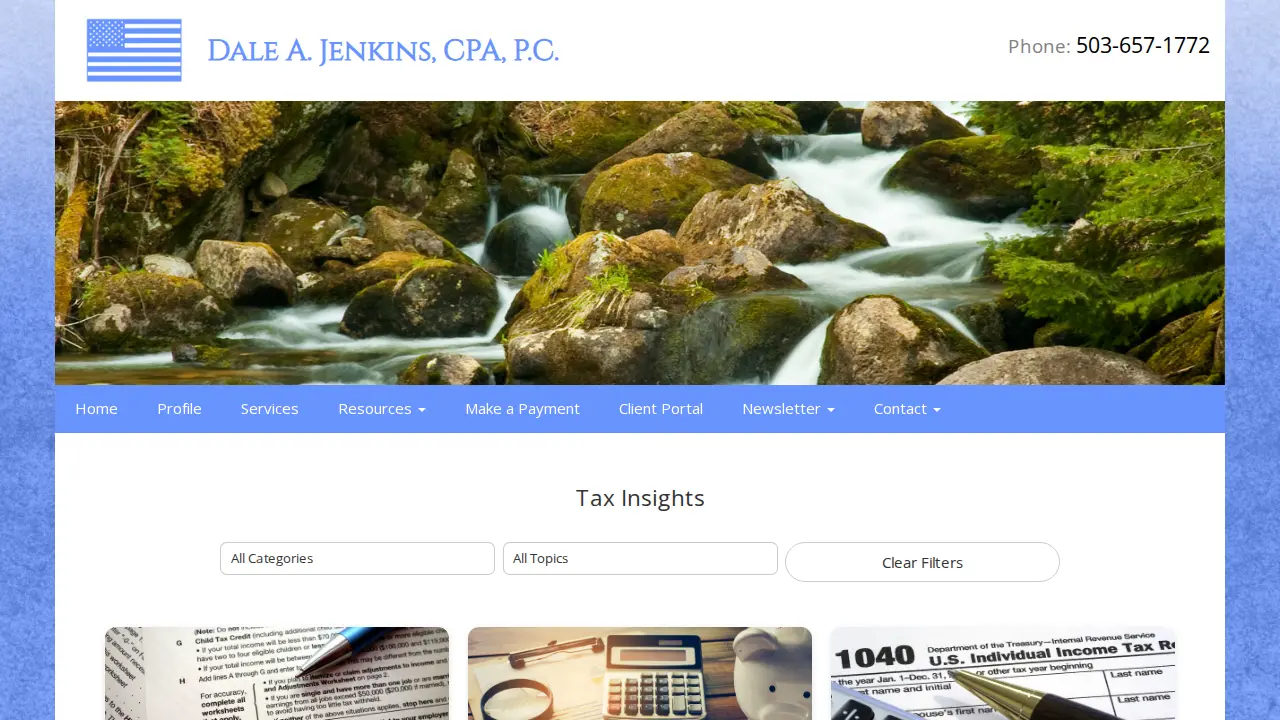 Dale A. Jenkins CPA PC page