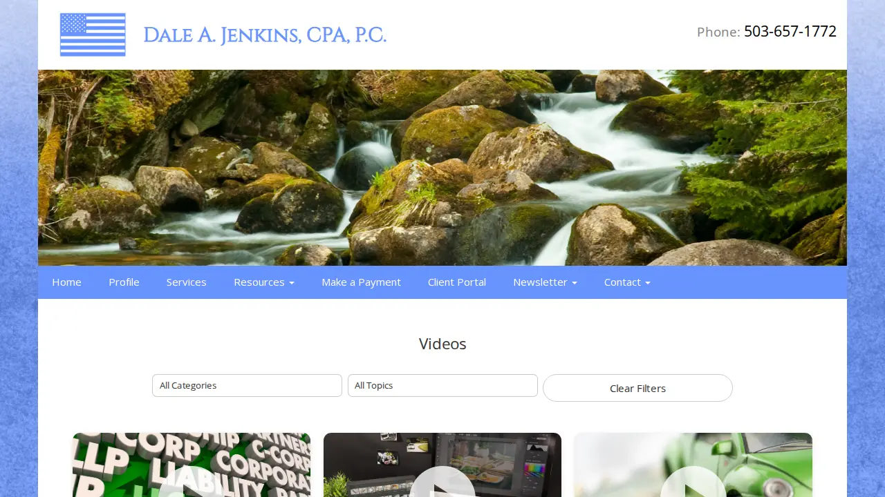Dale A. Jenkins CPA PC page