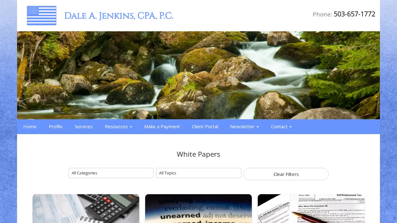 Dale A. Jenkins CPA PC page