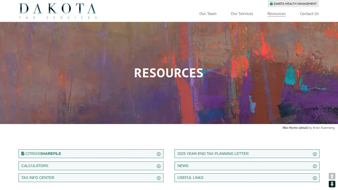 Dakota Tax Services page