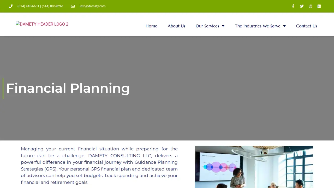 Damety Consulting LLC page