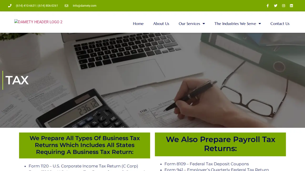 Damety Consulting LLC page
