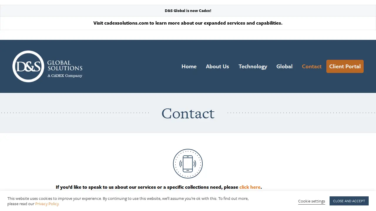 D&S Global Solutions page