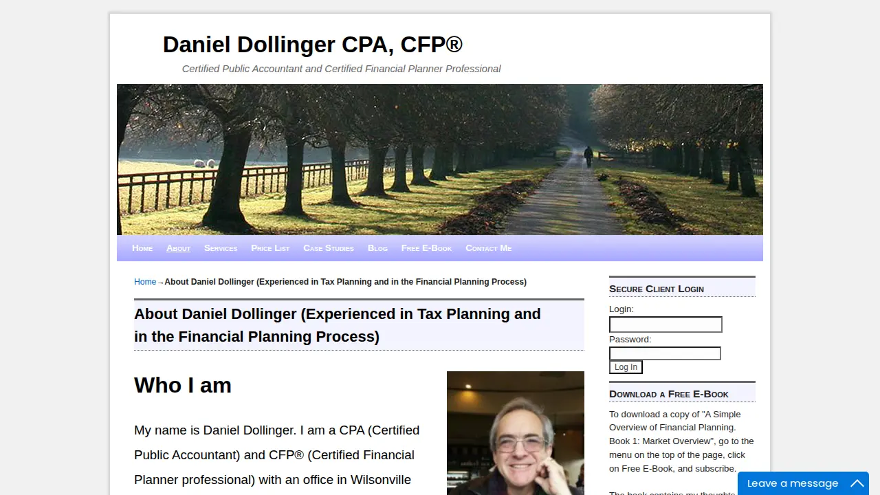 Daniel Dollinger CPA CFP page