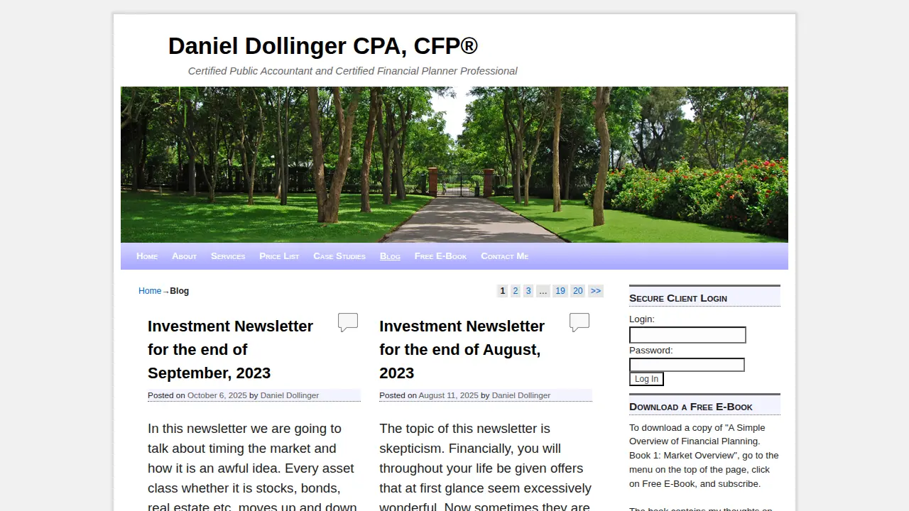 Daniel Dollinger CPA CFP page