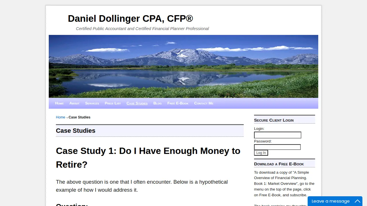 Daniel Dollinger CPA CFP page
