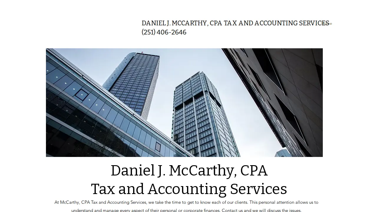 MCCARTHY, CPA ACCOUNTING AND TAX PREPARATION website